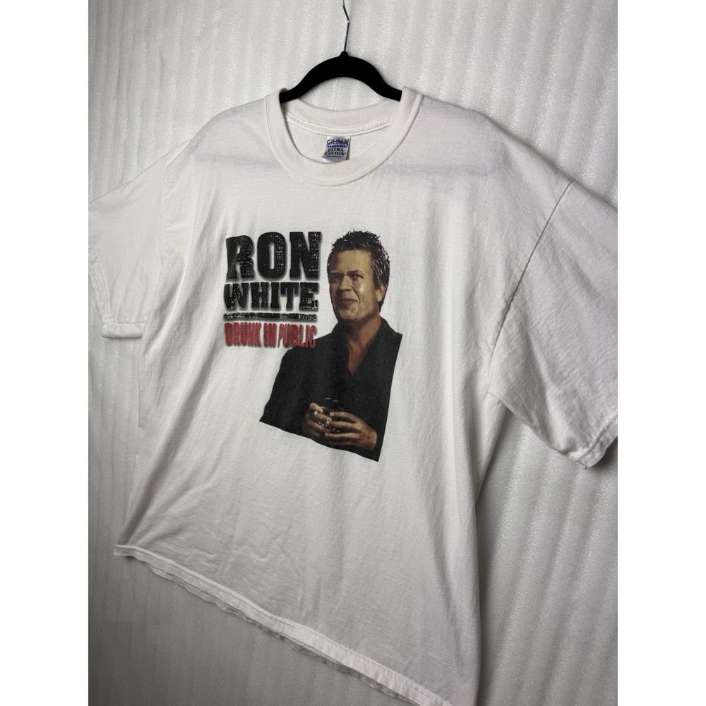Vintage Ron White Drunk In Public Comedy Show White Shirt Size XLarge TaterSalad - Picture 2 of 11